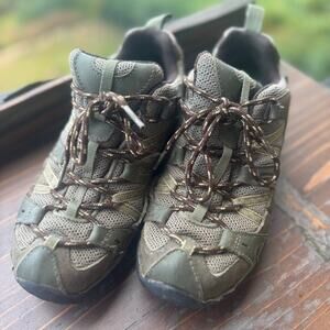 Merrell Siren Sport 2 Low Cut Brindle Olive Waterproof Hiking Shoe Boot 7 Good